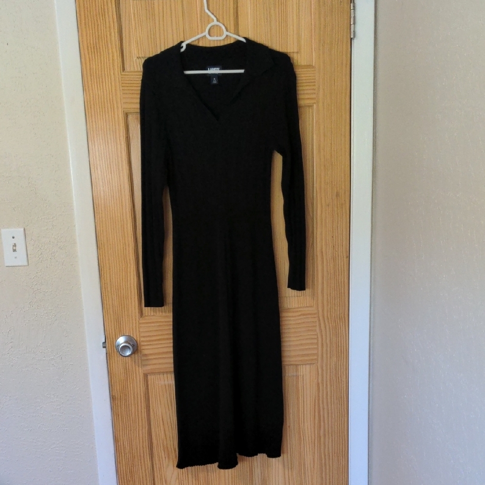 Elegant Black Long Sleeve Dress